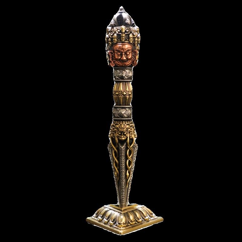 普巴金刚杵 吊坠秽迹金刚降魔杵三面普巴金刚橛法器 尼泊尔伏魔杵