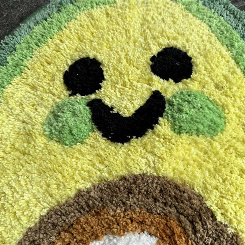 出日单新牛油果家用吸水防滑地垫客厅卧室床边地毯浴室门垫