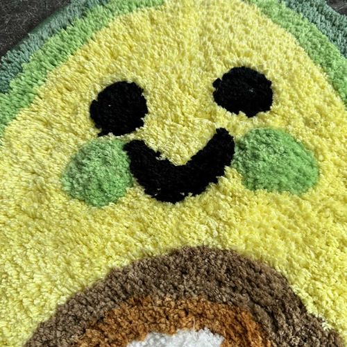 出日单新牛油果家用吸水防滑地垫客厅卧室床边地毯浴室门垫