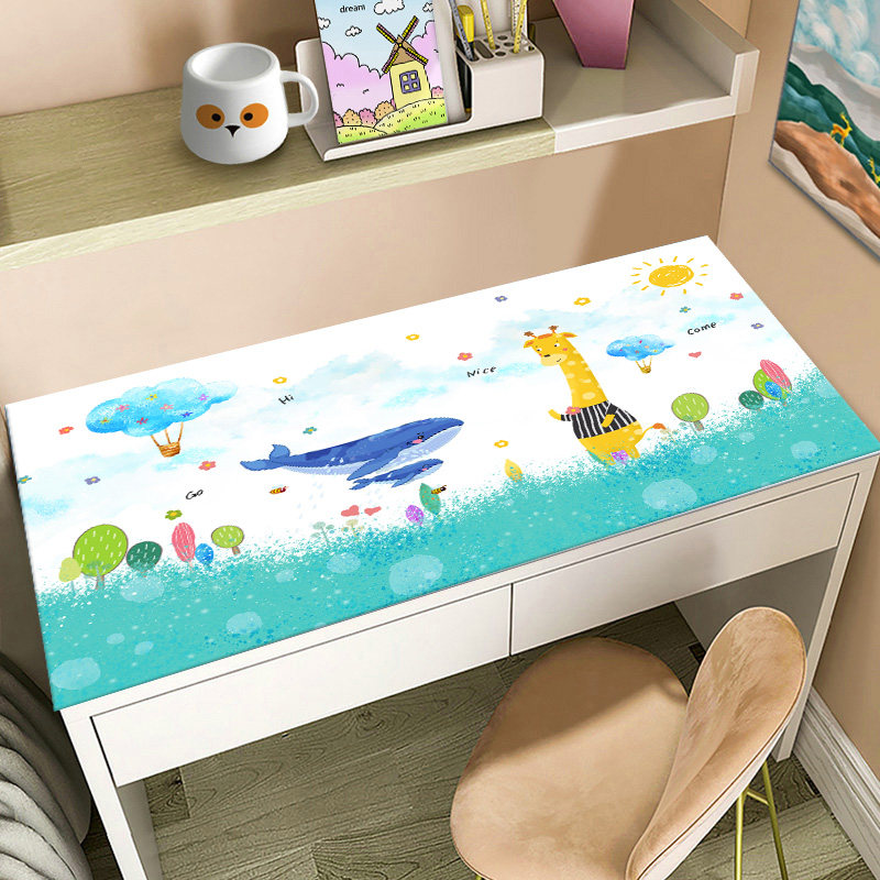 书桌垫pc塑料软玻璃防水防油免洗学生儿童办公桌学习作业桌布厚