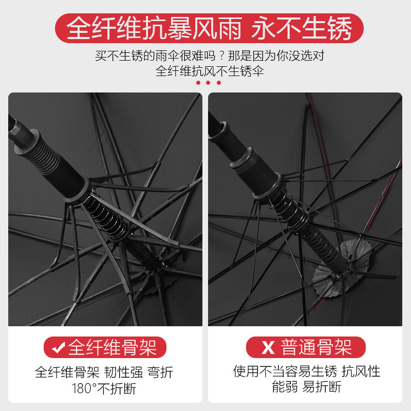 商务雨伞印图案大号男直酒店售楼端长广告伞