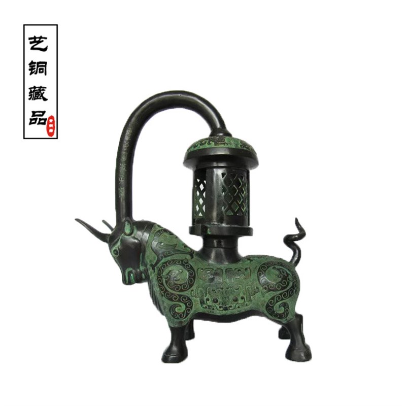铜牛灯汉代长信宫灯 鸟灯 青铜器仿古工艺品古玩收藏Y家居摆件定
