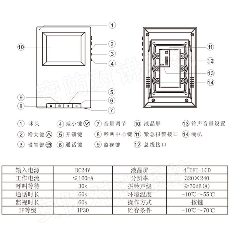 冠林立系统彩色视对讲室内买就送