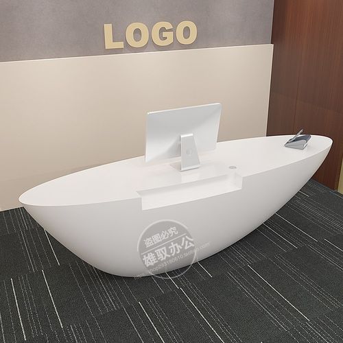 创意接待台酒店迎宾台服务台医美咨询台收银台船型水滴形吧台定制