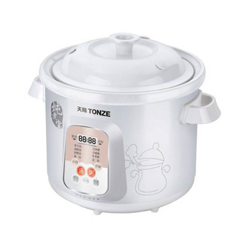天际全自动电炖炖锅煮粥煲汤炖盅白瓷文火慢炖BB粥甜补品2L/3L/4L