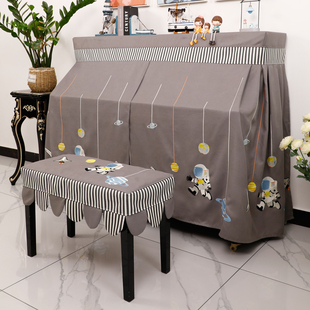 卡通钢琴防尘罩布艺全罩儿童现代高档电子琴盖布通用凳罩