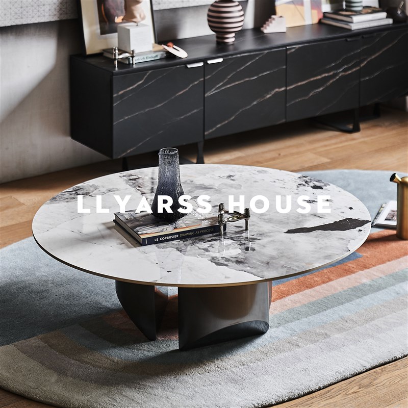 LLYARSS利亚斯/圆形茶几/意式极简/110厘米/岩板/MD