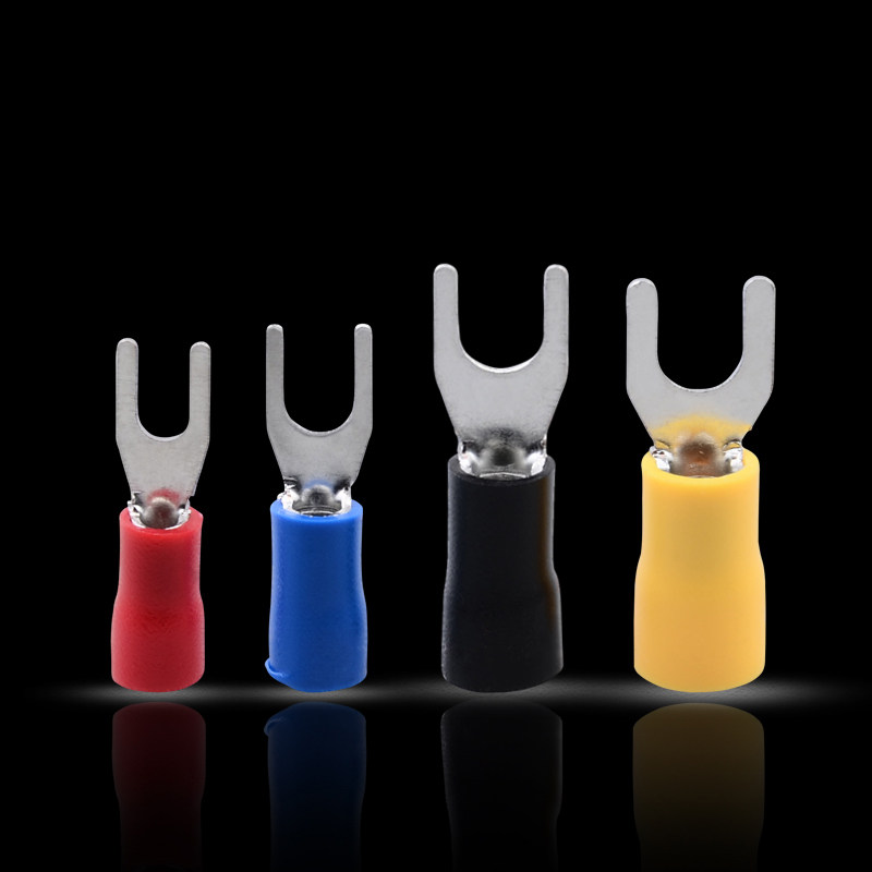 .叉型预绝缘端子鼻电线电缆接头冷压接线端子U型铜插簧,电子/电工,接线端子,淘宝优惠券,粉丝福利购,淘宝优惠卷