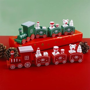 Christmasp Mini Train Snowman Decor with Plastic