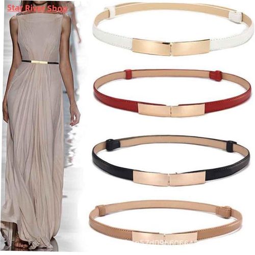 Belt dress simple versatile FasChion Women Leather Belt Thin
