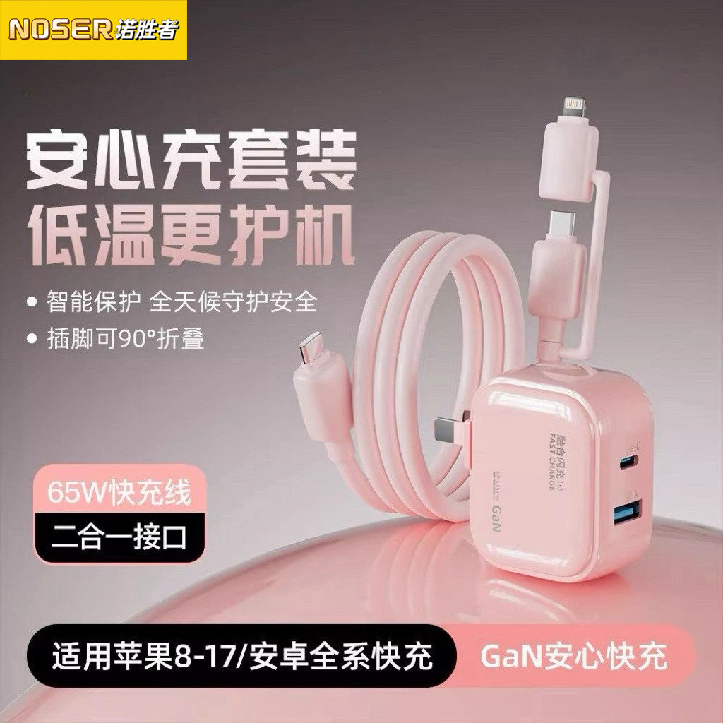 诺胜者双口多兼容氮化镓充电器图片