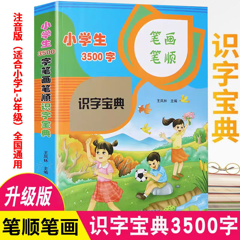 小学生识字宝典常用汉字3500字笔画笔顺小学生认字宝典小学识字大全书3500常用汉字书小学汉字笔画笔顺小学生汉字通解笔画笔顺字典