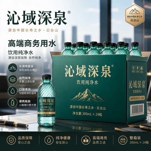 高端商务山泉水300ml×24大瓶