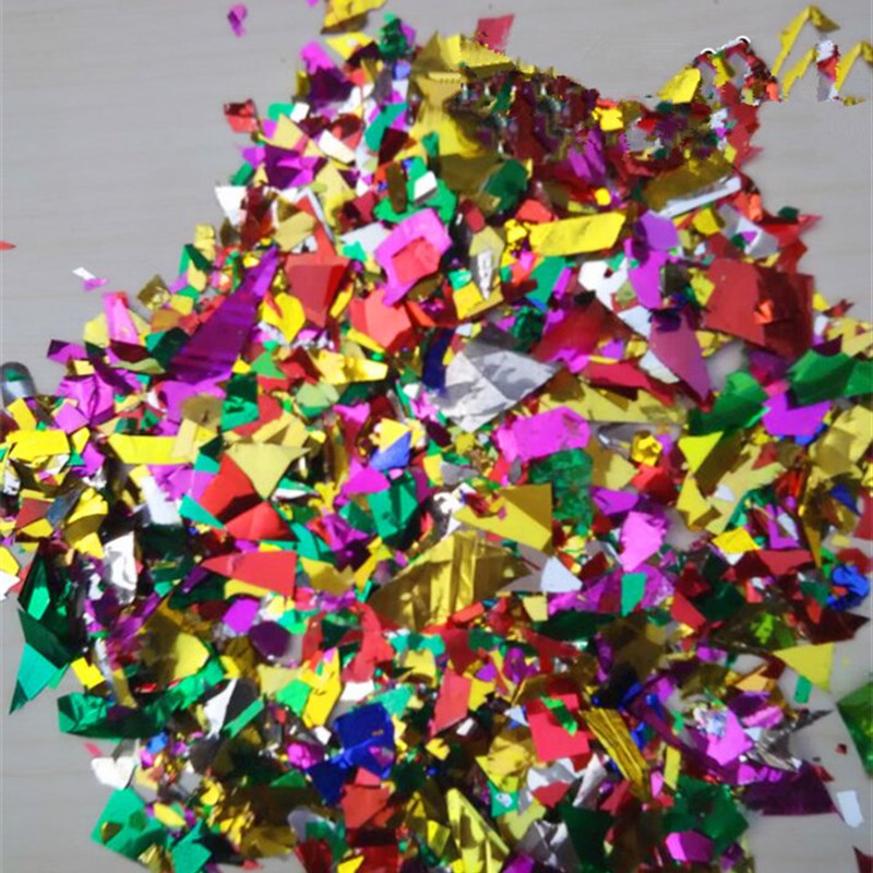 结婚用品 婚庆手撒花 碎彩纸 碎金纸 彩色亮片 砸金蛋金花 亮光纸