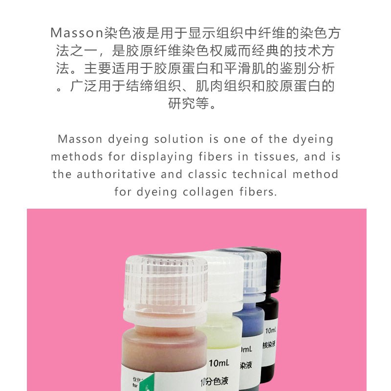 马松染色试剂盒 410mL Masson溶液马松三色染色 PH1427 PHYGENE
