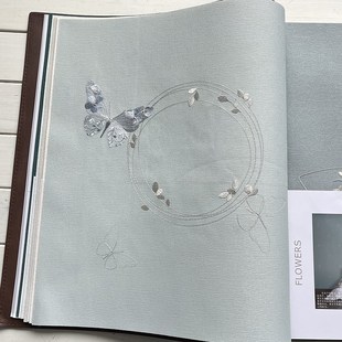 蝴蝶飞飞现代田园无纺底无缝全屋壁布墙布别墅客厅卧室HBS85