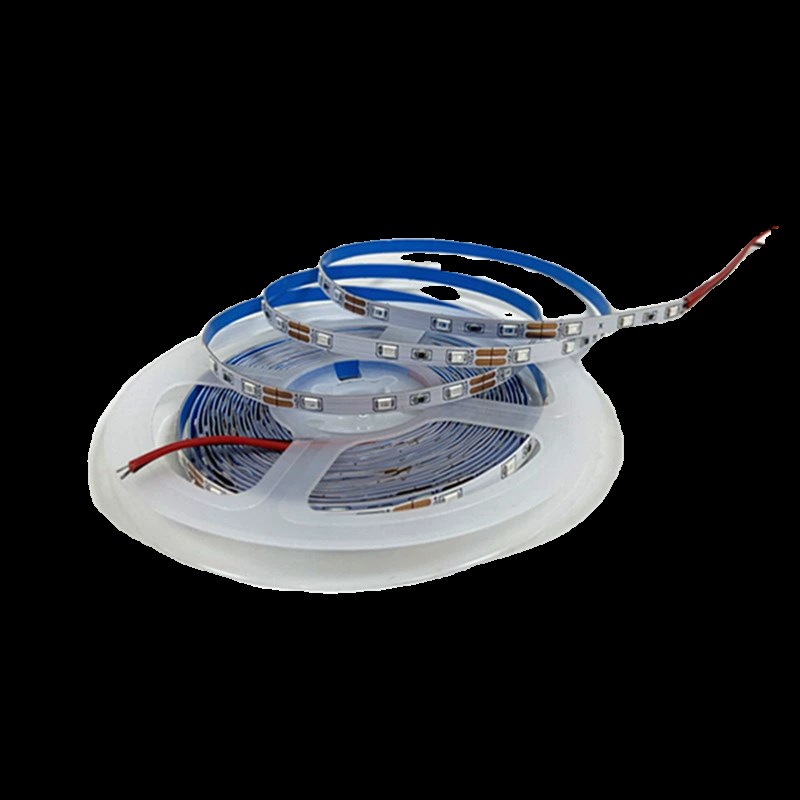 2835led低功率12V5mm60珠蓝光灯带白暖光中性光红绿黄6W每米灯条