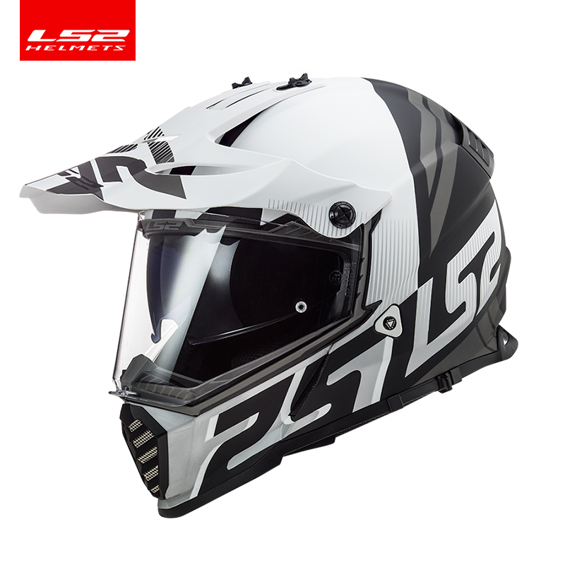 ls2摩托车头盔双镜片公路越野盔两用拉力赛机车长途四季款全盔436