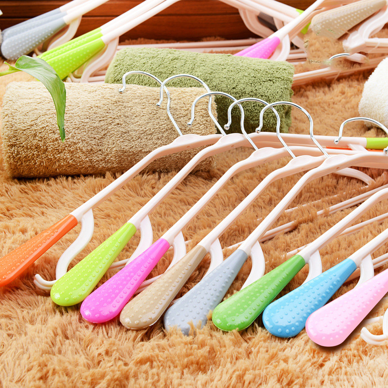 2个无痕防滑大号塑料晒衣架 晾衣架宽大衣挂 室内卧室挂衣架