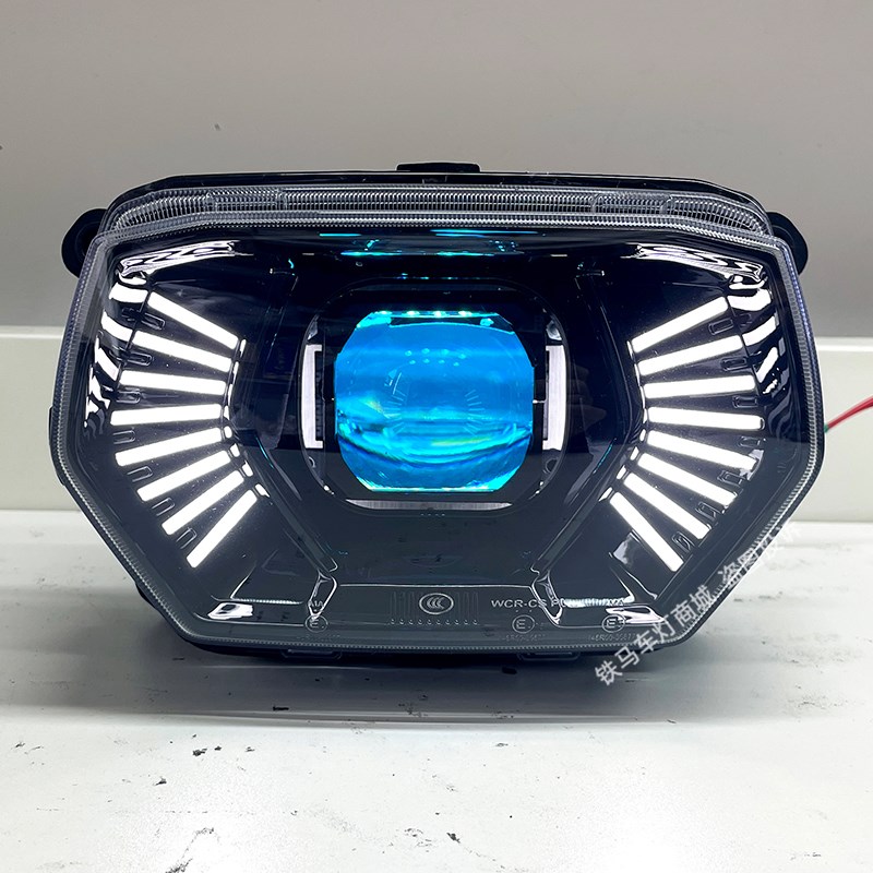 适用钱江迪诺布雷斯通漫卡大灯总成改LED光透镜矩阵大灯