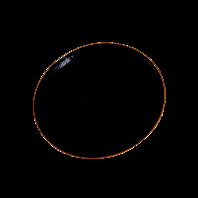 漆器茶盘托盘黑色圆形大漆工艺金边茶具壶承高端复古风木盘子,特色手工艺,漆器,淘宝优惠券,粉丝福利购,淘宝优惠卷