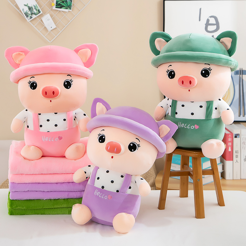 可爱抱枕被子公仔两用办公室午睡四季枕头汽车床上靠枕靠垫二合一