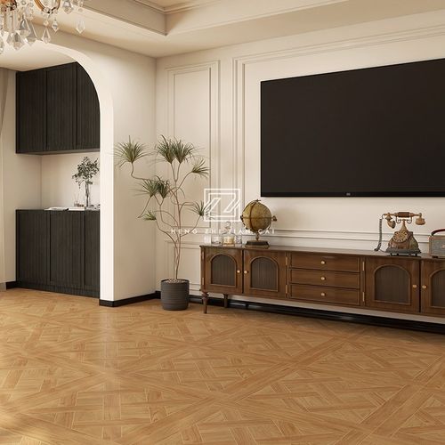 凡尔赛拼花仿古砖x客餐厅防滑地砖柔光天鹅绒法式仿木纹砖