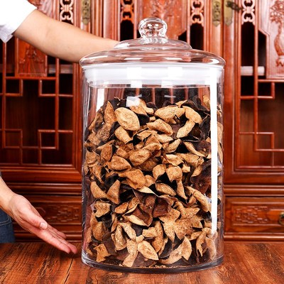 超大号装陈皮储存罐密封茶叶桶玻璃食品级大容量鱼胶展示商用