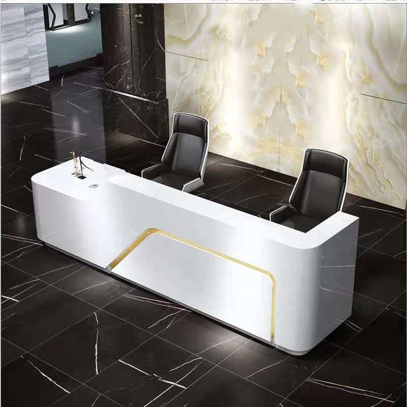 大型前台接待台办公桌收银台公司烤漆美容吧台咨询服务台定制