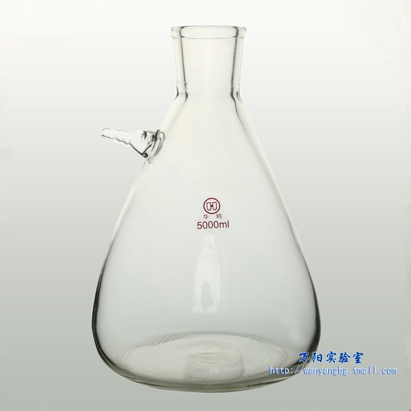 玻璃上嘴过瓶        实验布氏漏斗砂芯坩埚真空抽瓶  5  5L