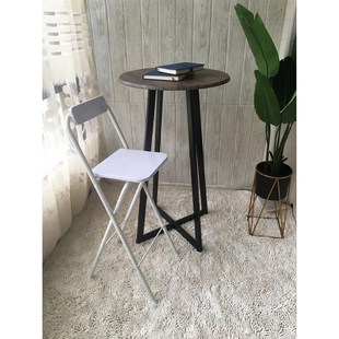 。靠背吧台椅折叠客厅高脚凳折叠酒吧椅子现代家用吧台