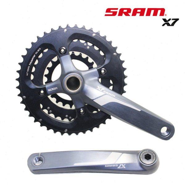 SRAM速联 X7 牙盘10 30速山地自行车牙盘44 33 22T 170曲柄兼容X5