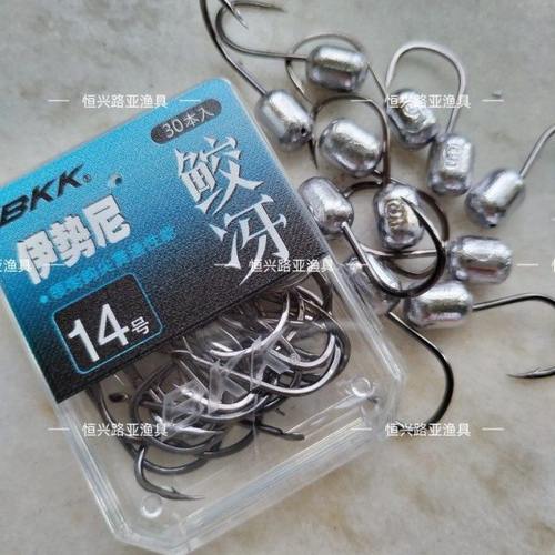Bkk泥鳅铅头钩 2克 —15克泥鳅假饵钩防挂底大钩门强度高三角牙