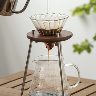 日式 复古咖啡手冲架V60滤杯支架家用咖啡过滤杯分享壶户外露营