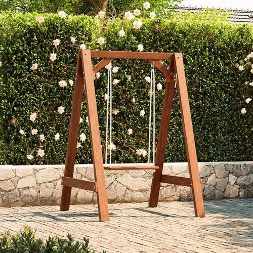 户外庭院网红防腐木秋千小院实木室内阳台儿童小户型家用休闲单人