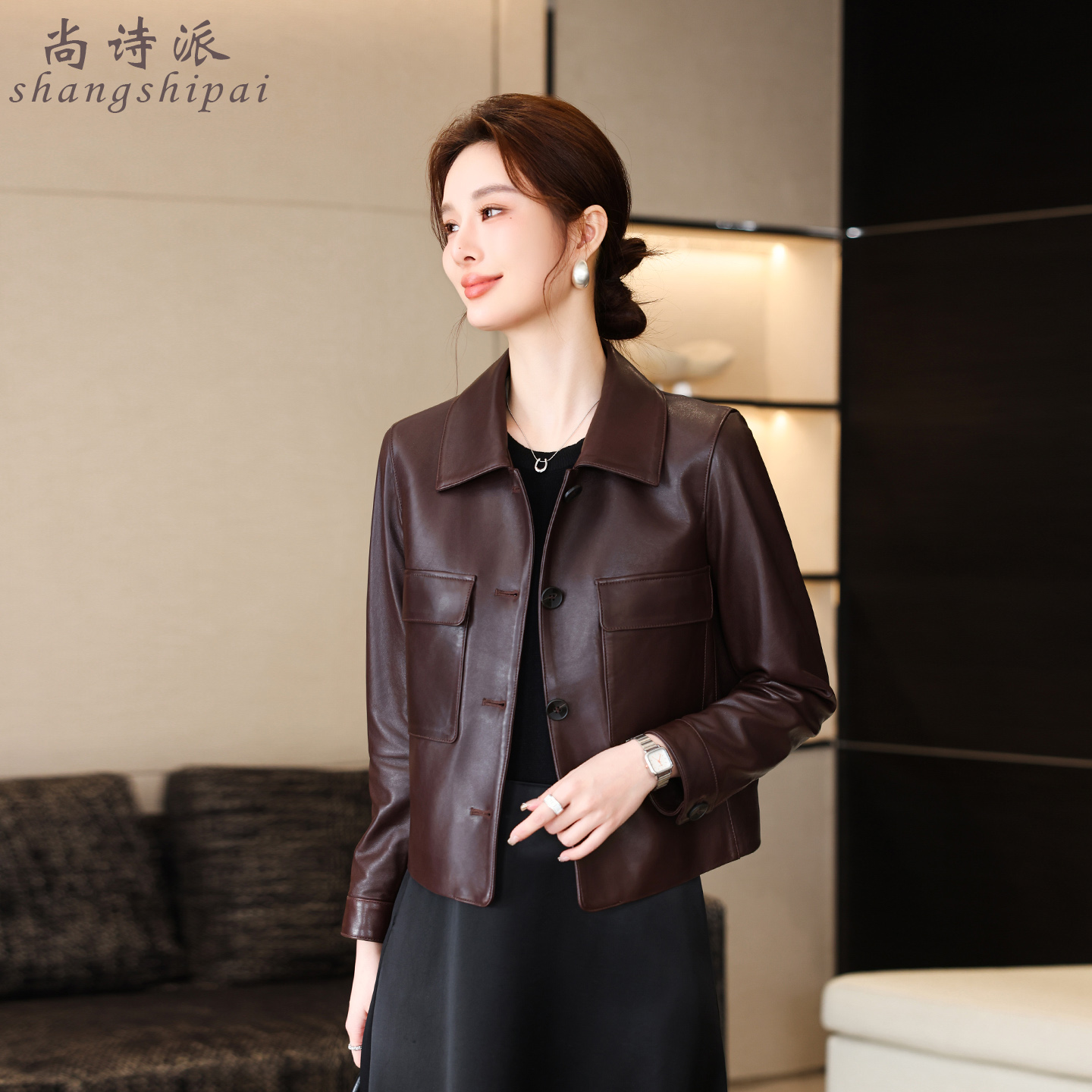 真皮皮衣女2025春秋新款夹克上衣