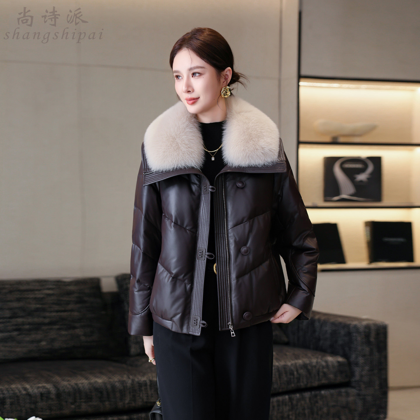 海宁真皮绵羊皮羽绒服2026冬新款