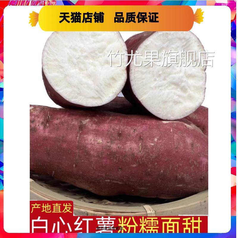 河南白心板栗薯红皮干面地瓜新鲜白瓤山芋白薯干心番薯白芯红薯