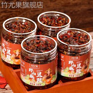 川丫头野山椒豆豉酱238g香辣软糯湖南特色发酵豆豉下饭菜即食拌饭