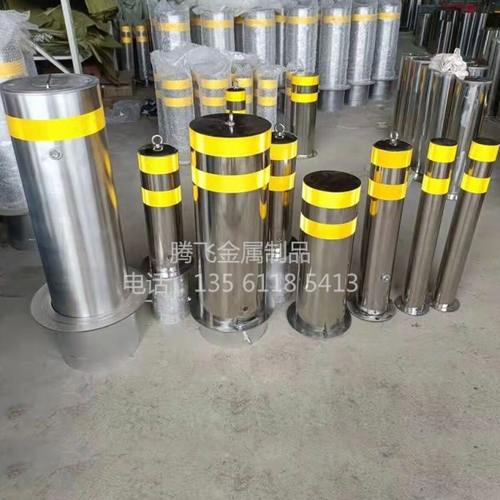 不锈钢警示柱分道隔离桩防撞护栏柱铁立柱路障路桩停车柱活动地桩