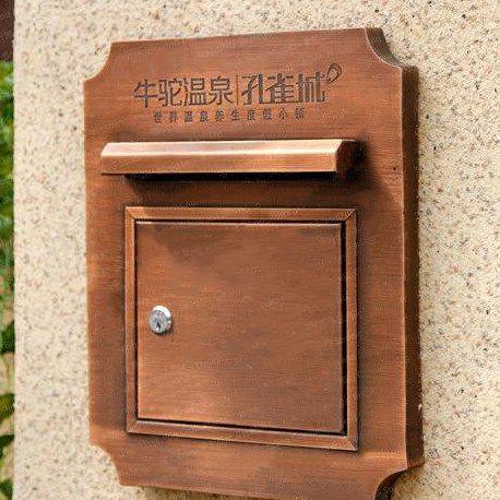 高档欧式古铜别墅信报箱厂家定制做室外防雨小区信奶箱带立柱邮筒