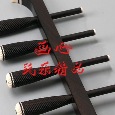高音四胡杆红木黑檀中音低音琴杆带四根轴手工打磨抛光四弦配件杆