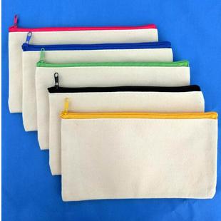 帆布笔袋定制   空白  DIY涂鸦笔袋 拉链袋   收纳袋铅笔袋