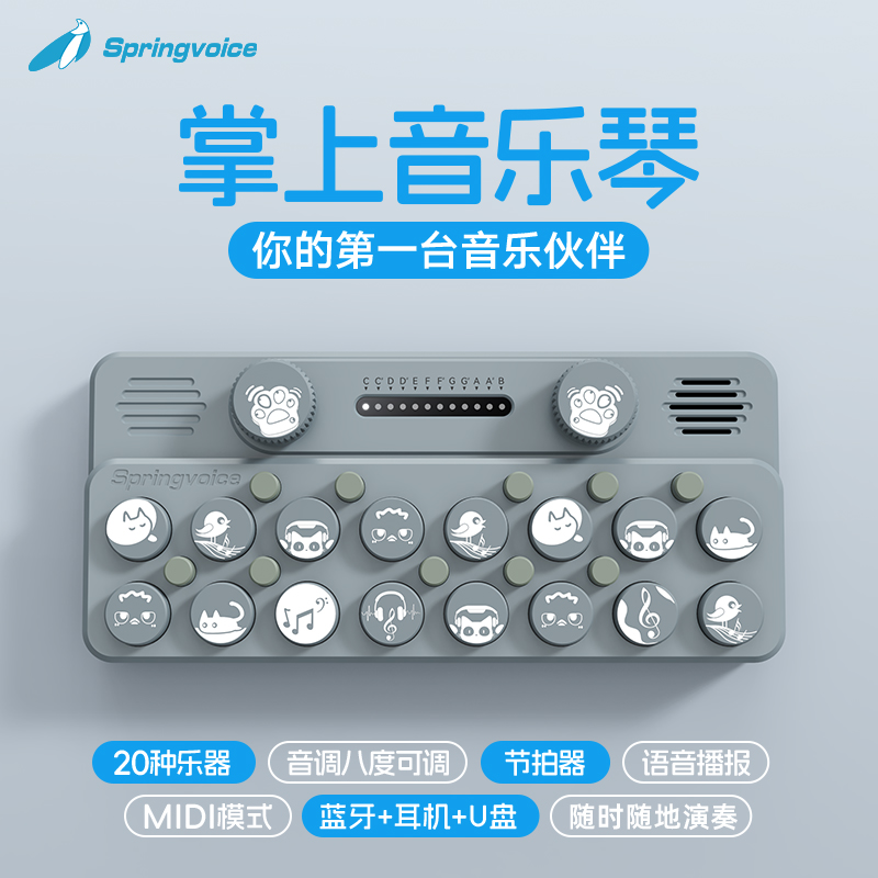 太空灰定制版口袋音乐键盘电子琴迷你便携小钢琴midi玩具乐器儿童