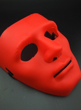 黑色全脸街舞面具男化妆舞会COS搞怪 假面舞团红色跳舞表演面罩女