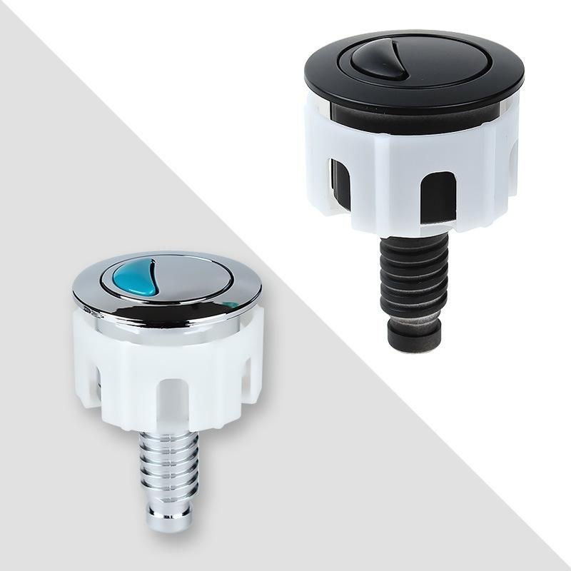 马桶线控按钮圆形椭圆型双排水通