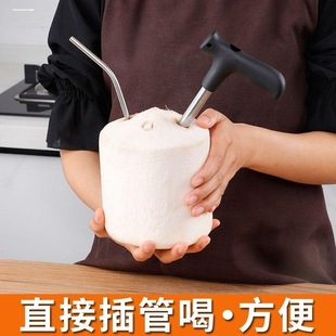 不锈钢山楂去核器红枣冬小枣去籽器椰子打孔器开椰器椰青开壳神器