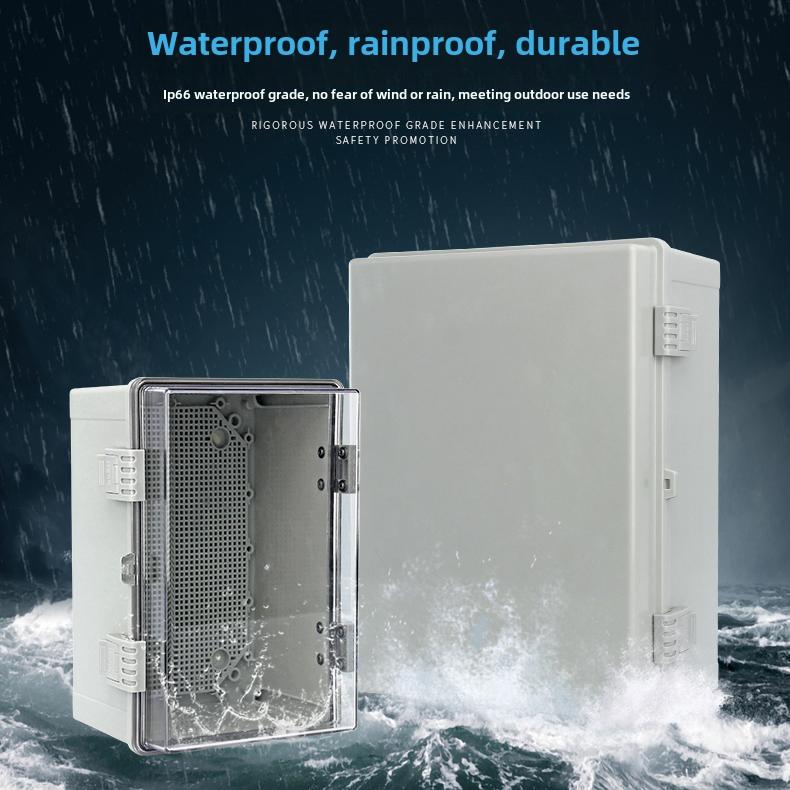塑料防水配电箱室外搭扣防雨监控箱工程明装基业箱ABS卡扣弱电箱