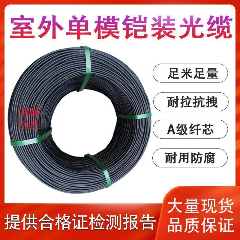 室外单模光缆4芯四心6芯8芯12心24轻铠装光纤线中心束管监控户外