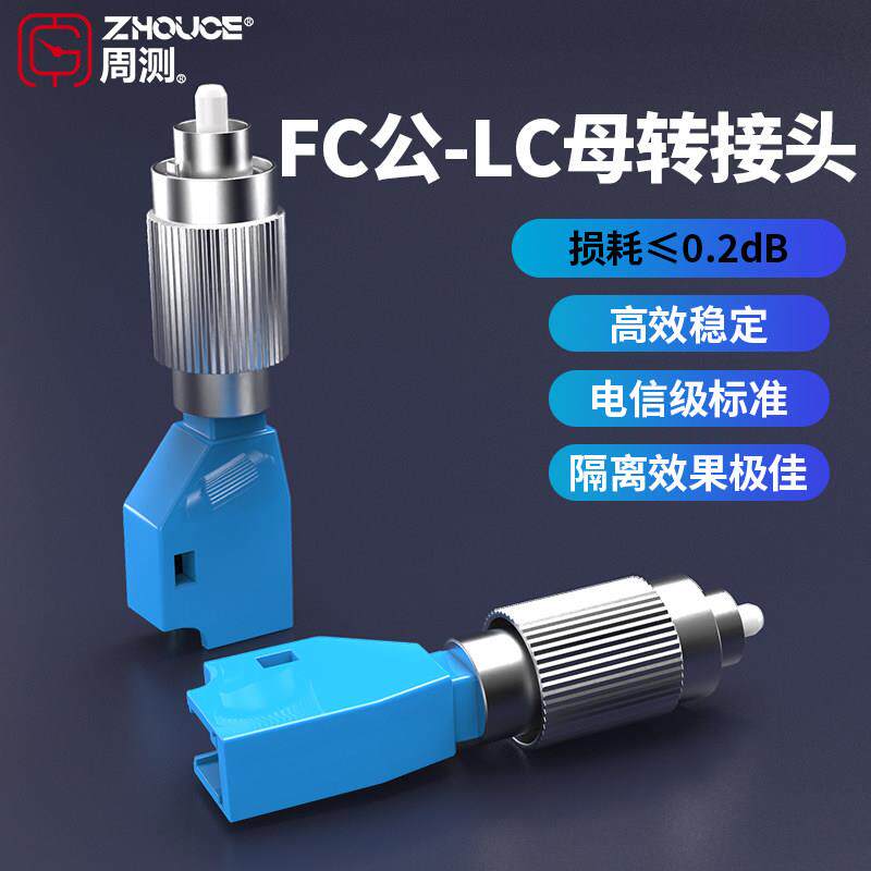 周测光纤转接头耦合器转换器FC公-LC母SC/FC/ST/LC红光笔配件 - 实物图